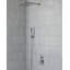 Système de robinet de douche intégré à double tête en nickel brossé de 12 po VIBRANTBATH Urban Stream avec inverseur à 2 voies (valve à pression équilibrée incluse)-58864879