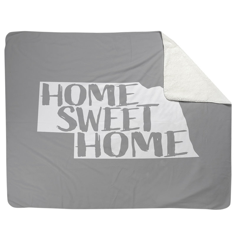 Jeté en polaires pour nebraska home, l 52,5 po x L 62,5 po, Gris