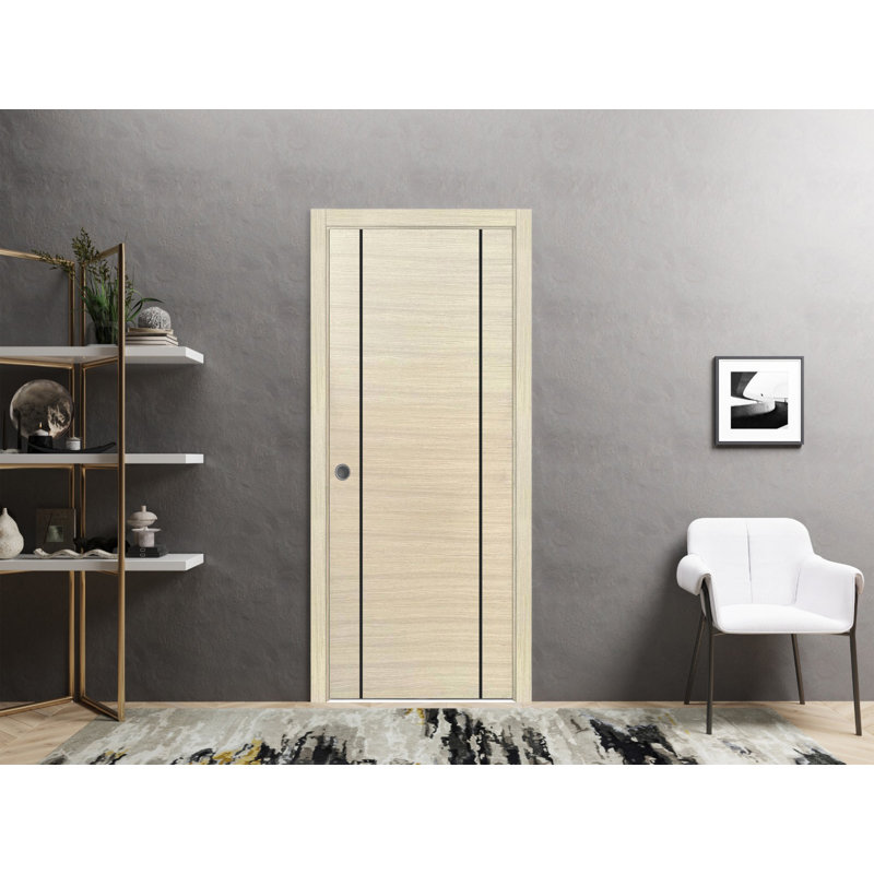 Porte de grange en bois massif massif, 18 po x 80 po