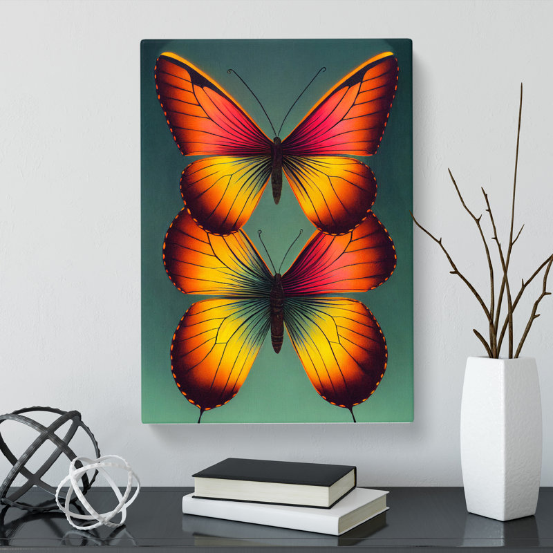 CAN-V0523-318X Butterfly Conceptual Art - Wrapped Canvas Print, 50cm H x 35cm W