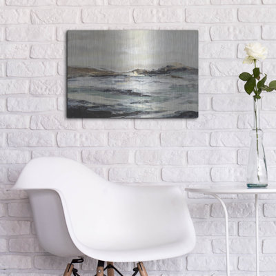 Luxe Metal Art 'White River'  by Silvia Vassileva Metal Wall Art, 24" x 16"