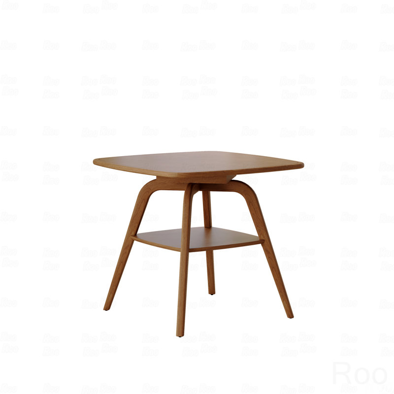Table de salle à manger avec tablette de rangement, bois moderne