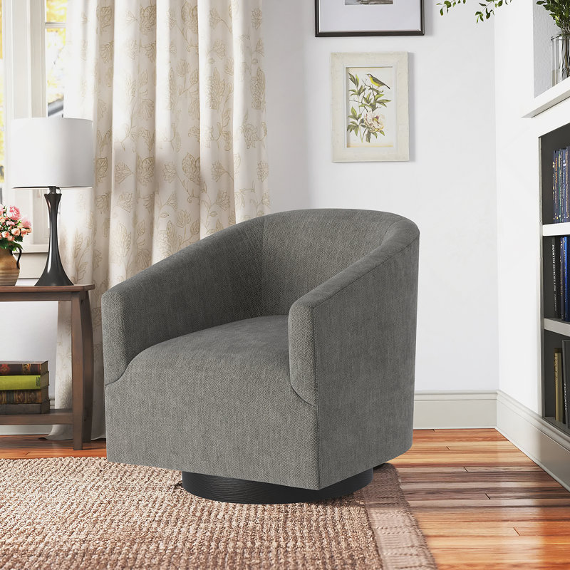Chaise d'appoint en polyester gris anthracite