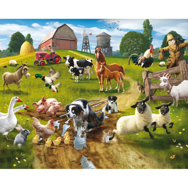 Farmyard Fun Wall Mural - 244m X 305m