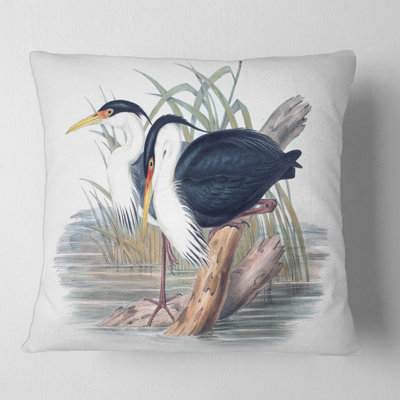 Vintage Bird Life II - Traditional Printed Pillow