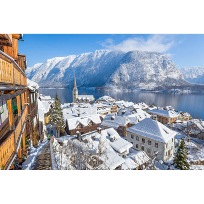 Hallstatt in Winter - Photographie sur toile tendue