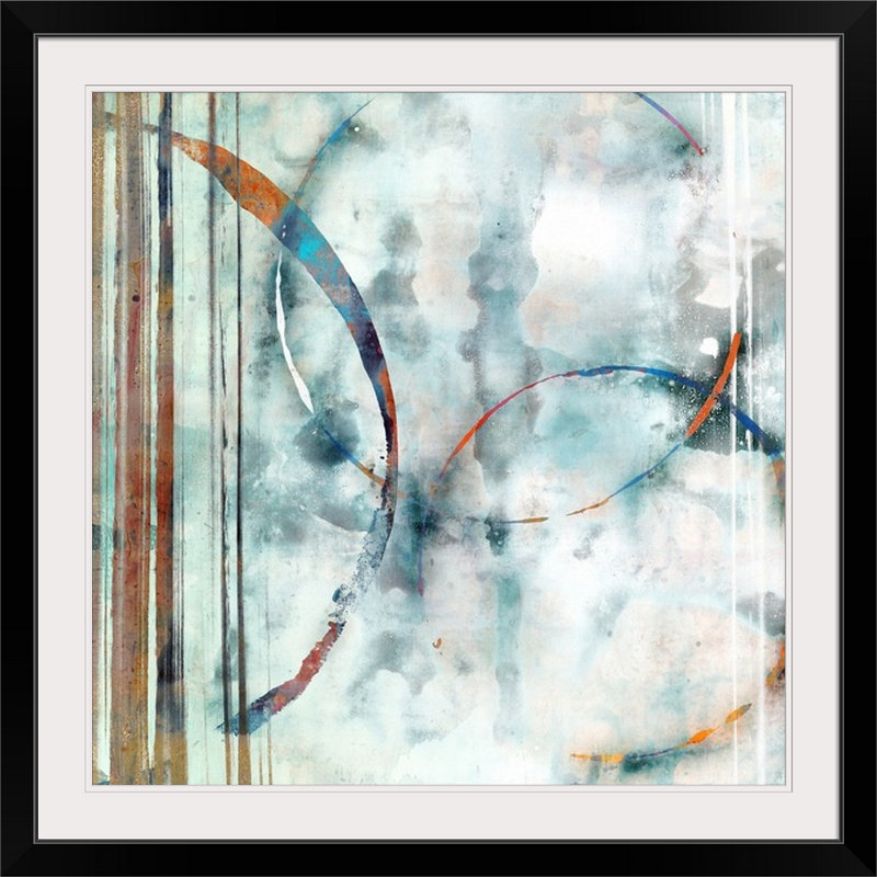 «Gotebo Seafoam II» par Edward Selkirk, reproduction d'art, H 32 po x l 32 po x P 1 po, Cadre noir