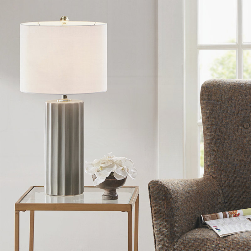 Ribbed Ceramic Table Lamp