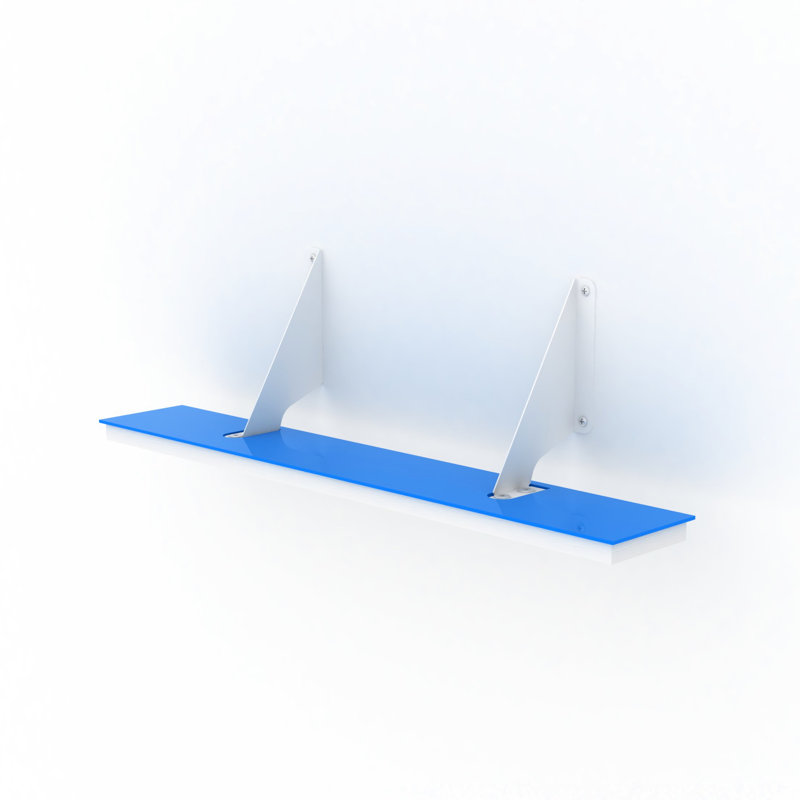 Air Wall Shelf Made Of Blue Wood, 26.29 In Deep, 3.98 Wide, 8.01 High, 1.96 Lb Shelf, Wood Crafted, 26-Inch Depth, 4-Inch Width, 8-Inch Height, 2-Pound Weight