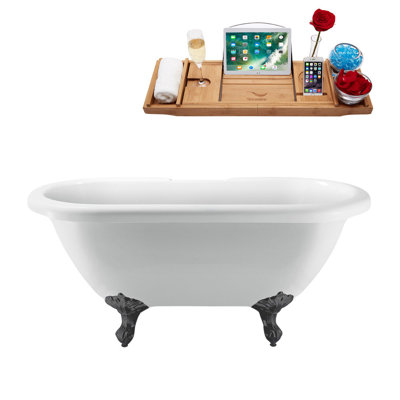 66.9'' x 29.1'' Soaking Acrylic Bathtub