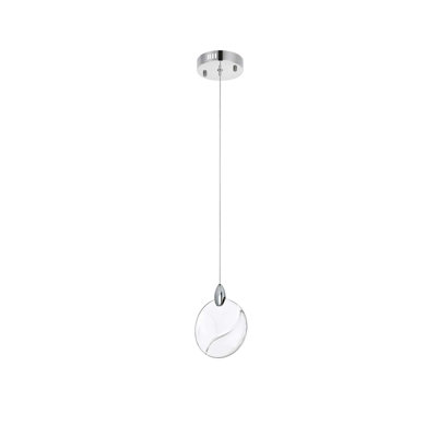 Avery 6 inch Crystal Pendant in Chrome