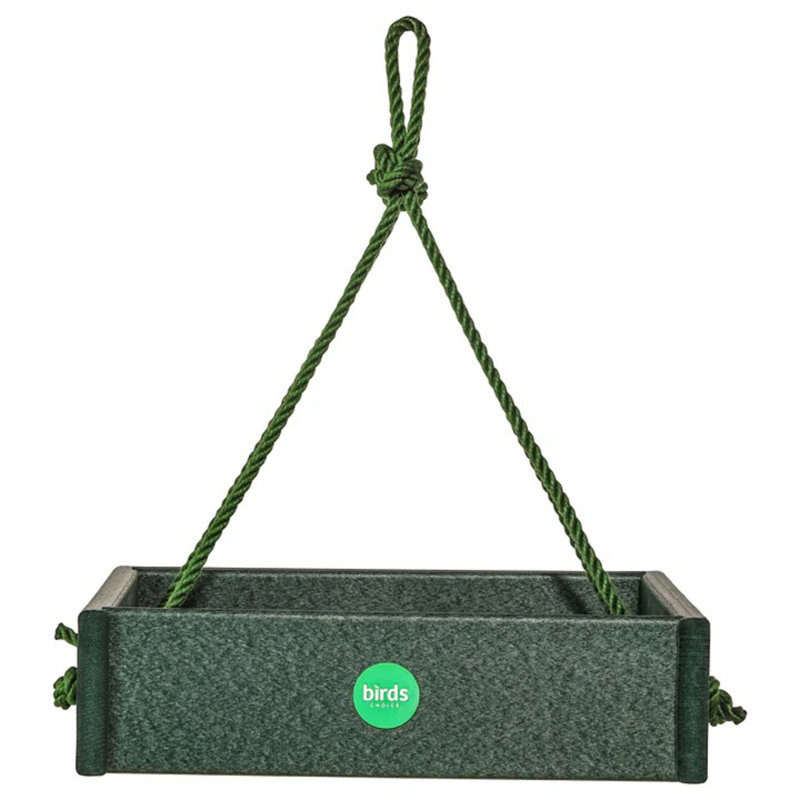 Mangeoire d'oiseaux en plastique recyclé 11,25 po Birds Choice, Gris / vert