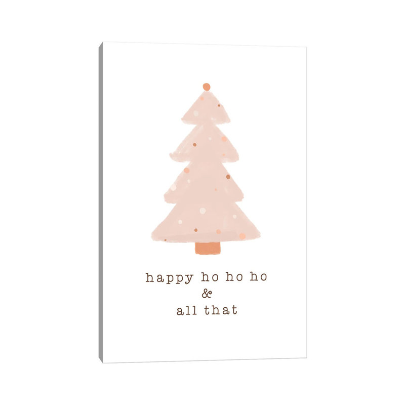 « Happy Ho Ho Ho » par Orara studio, reproduction d’art, H 48 po x l 32 po x P 1,5 po, Toile tendue, Pas de tapis