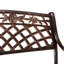 Banc de jardin en fonte d'aluminium Caffey
