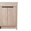 Meuble-lavabo autoportant de 24 po, portes à fermeture douce, chêne brut, contreplaqué, tablettes réglables pour un rangement sophistiqué