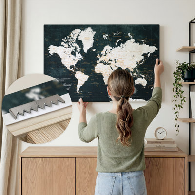 Personalized A Journey I Push Pin World Map