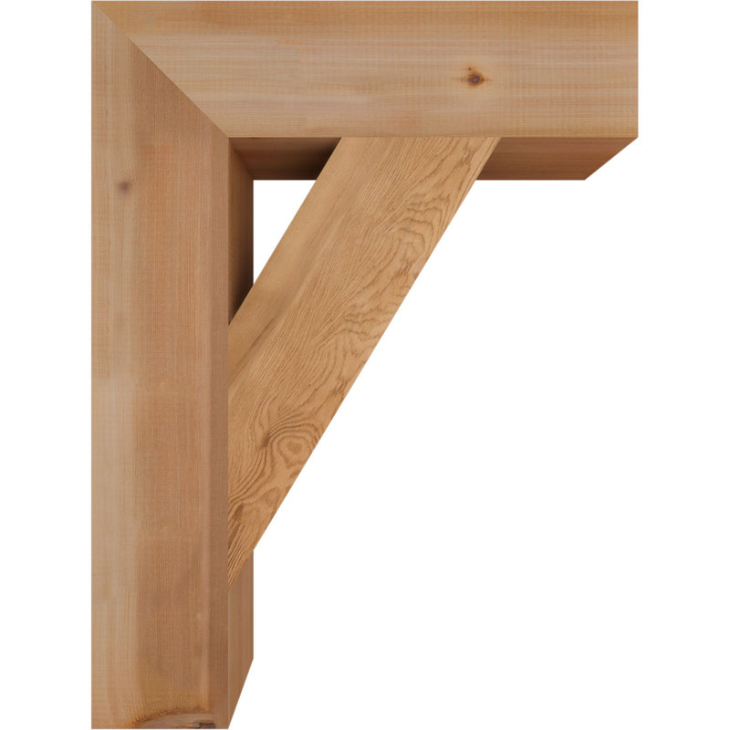 Support de bloc traditionnel, Cèdre rouge de l'Ouest (lisse), H 32 po x l 5,5 po x P 24 po