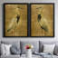 «Gold Crane at Dusk I», ensemble de 2 reproductions d'art sur toiles-2016653008-2092483603-2092483602