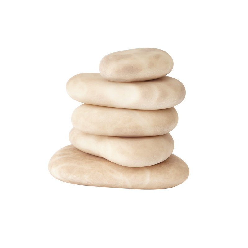 S/5 River Rocks, Beige