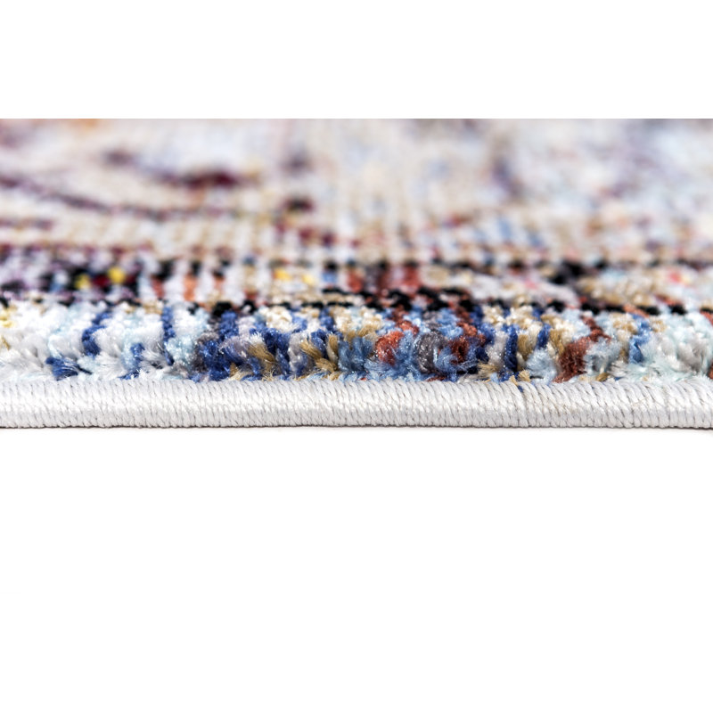 Tapis bleu / brun clair Lawnmont, Rectangle 9 pi 2 po x 12 pi 10 po