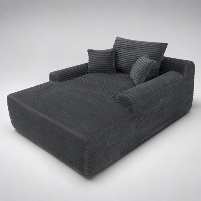 Convertible Chaise Lounge Chair with Plush Padding, Wide Armrests, and Throw Pillows for Ultimate Comfort and Versatility in Any Room