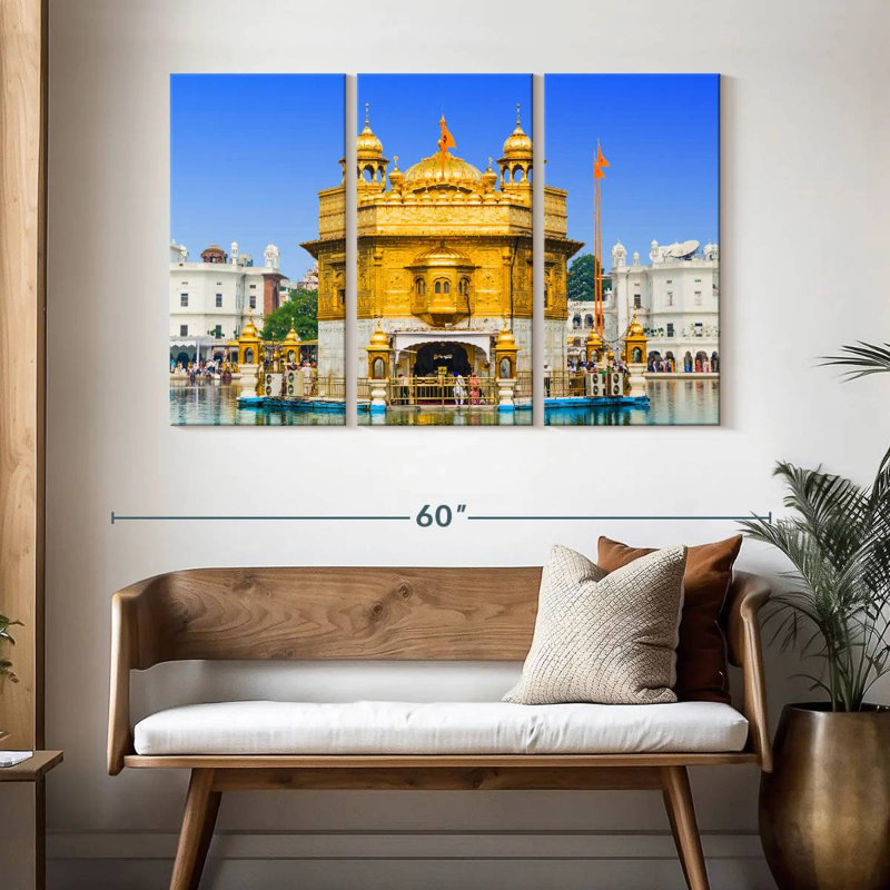 Amritsar's Golden Temple, 32" H x 50" W