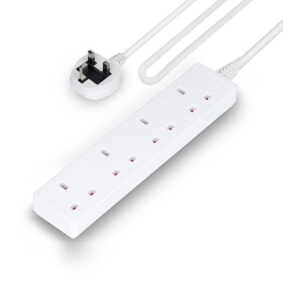 GEEPAS 4 Gang Extension Lead, 10M Cable Heavy Duty UK Plug