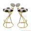 Ensemble de 2 tabourets de bar ronds à rayures en forme de S-118897571-118897569