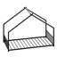 Structure de lit simple en forme de toit noir avec bandes à DEL, longueur 78,5 po, largeur 40,9 po, hauteur 58,4 po, éclairage silencieux et sécuritaire, structure-1224942783-1224942781