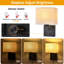 Applique murale de chevet pour chambre à coucher, applique murale à brancher - Interrupteur à intensité variable avec prise secteur et port de chargement USB, abat-jour en tissu, lampe murale noire pour salon, hôtel