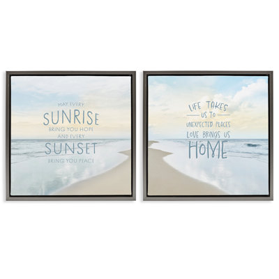 Ensemble de 2 cadres flottants Beautiful Beach Inspirations, design par Natalie Carpentieri