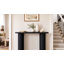 Console cannelée, table d'entrée étroite en bois avec tablette de rangement de 42,5 pouces, table de canapé derrière le canapé, pour couloir, salon, vestibule, entrée, brun-123796952