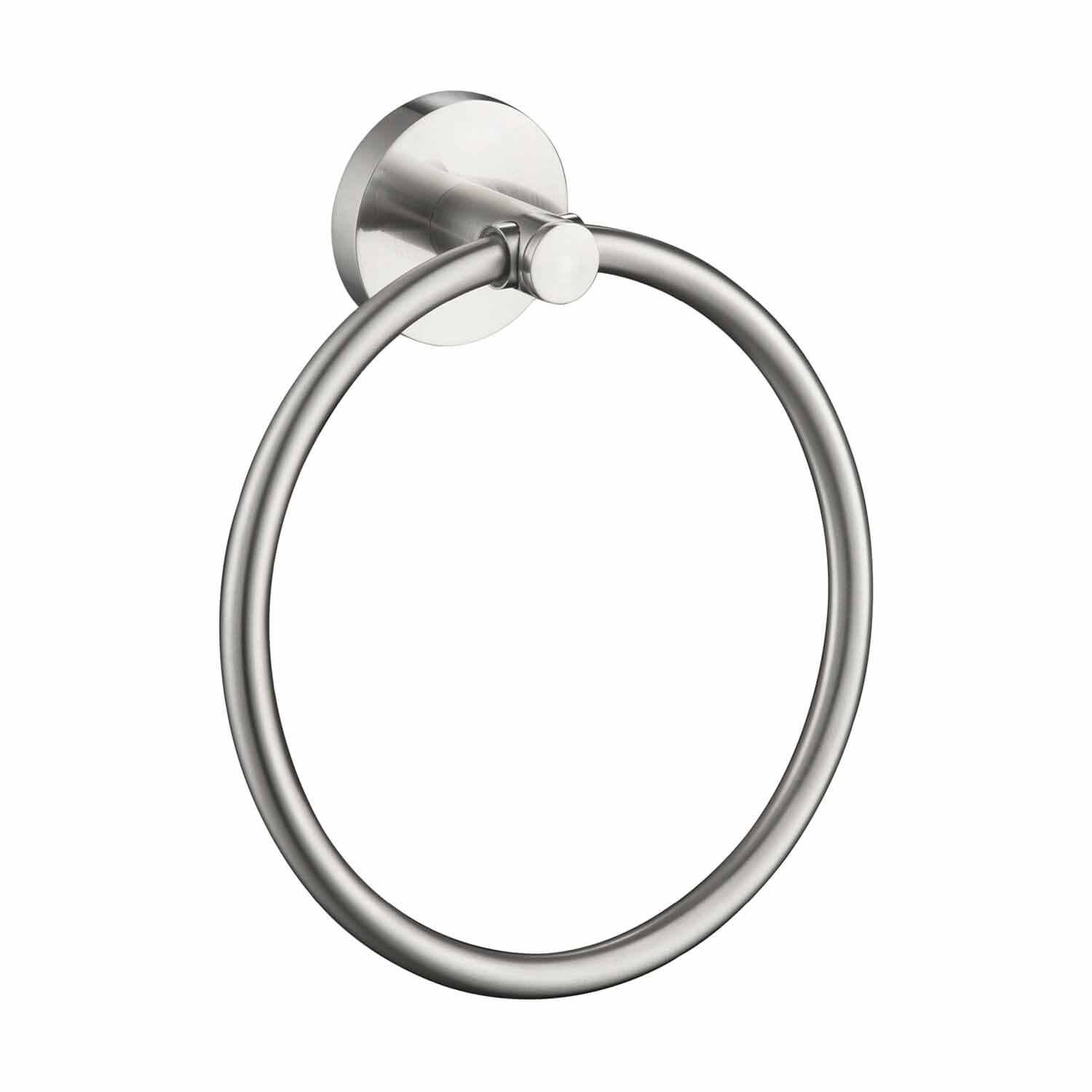 Circular Towel Ring, Brushed Nickel