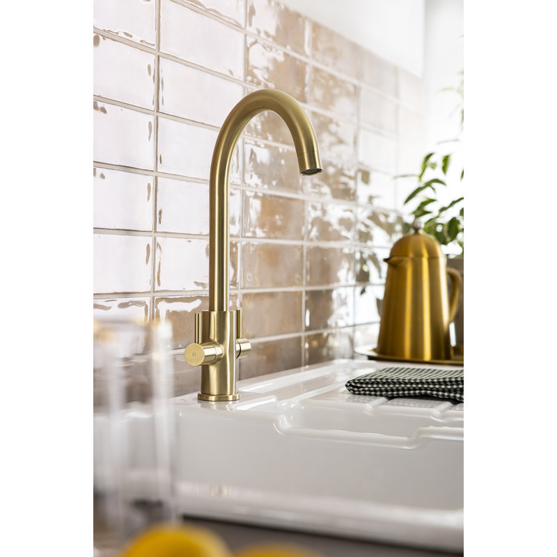 Abode Marido Dual Lever Mixertap, Brushed Brass