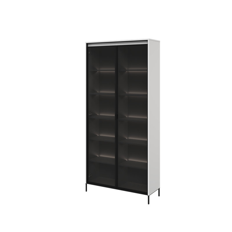 Vannatta Display Cabinet, White/Black