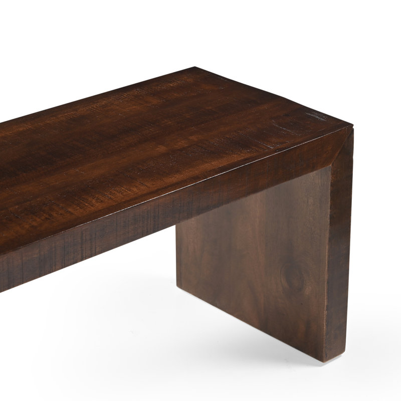  Solid Dark Mango Wood Bench