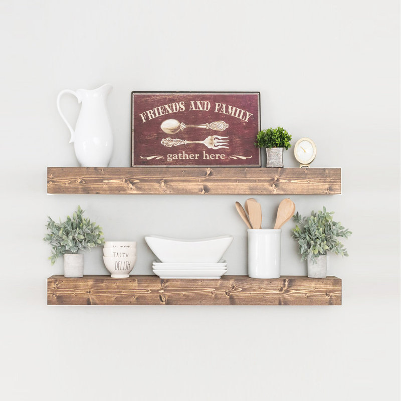Tanisha Solid Wood Floating Shelf