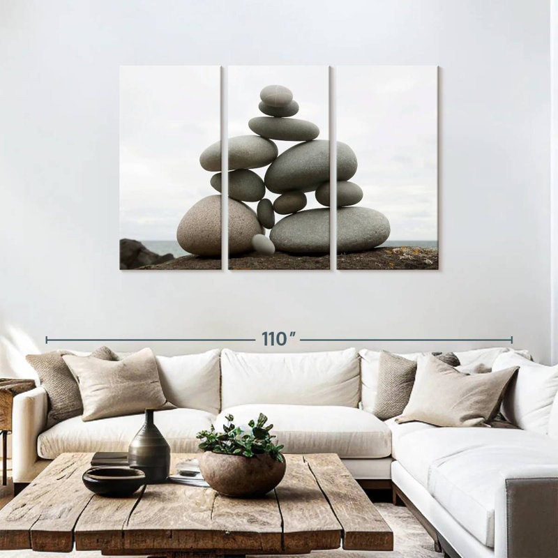 Kerrick Balanced Stone Stack, 48" H x 74" W