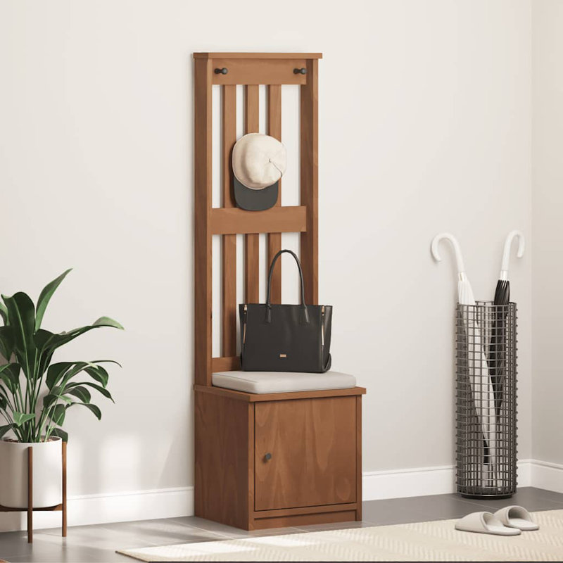 Hall Tree SANDNES 45X40x159.5 Cm Solid Wood Pine, Acacia