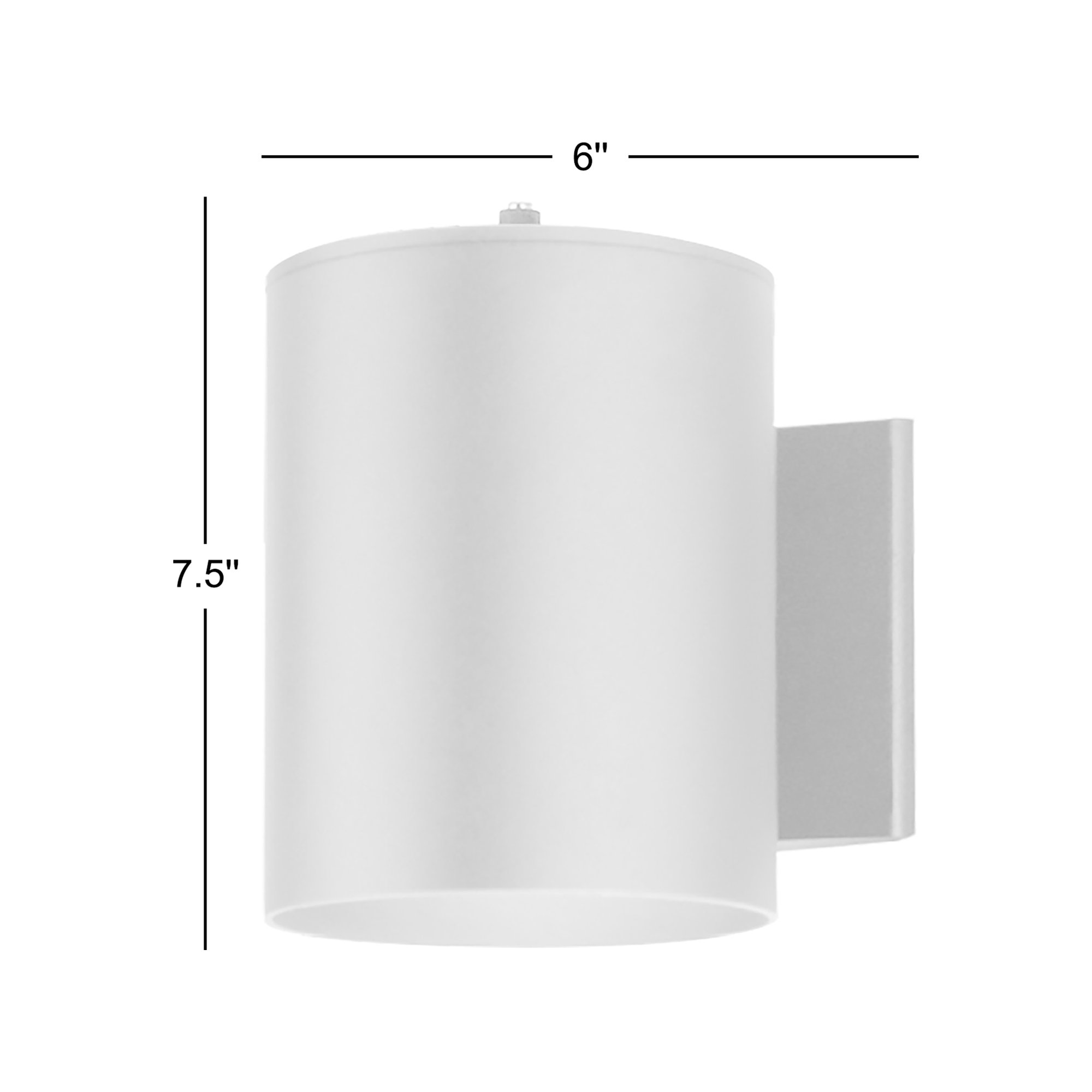 Barbara Single Light Cylinder Outdoor Aluminum Wall Light, Black