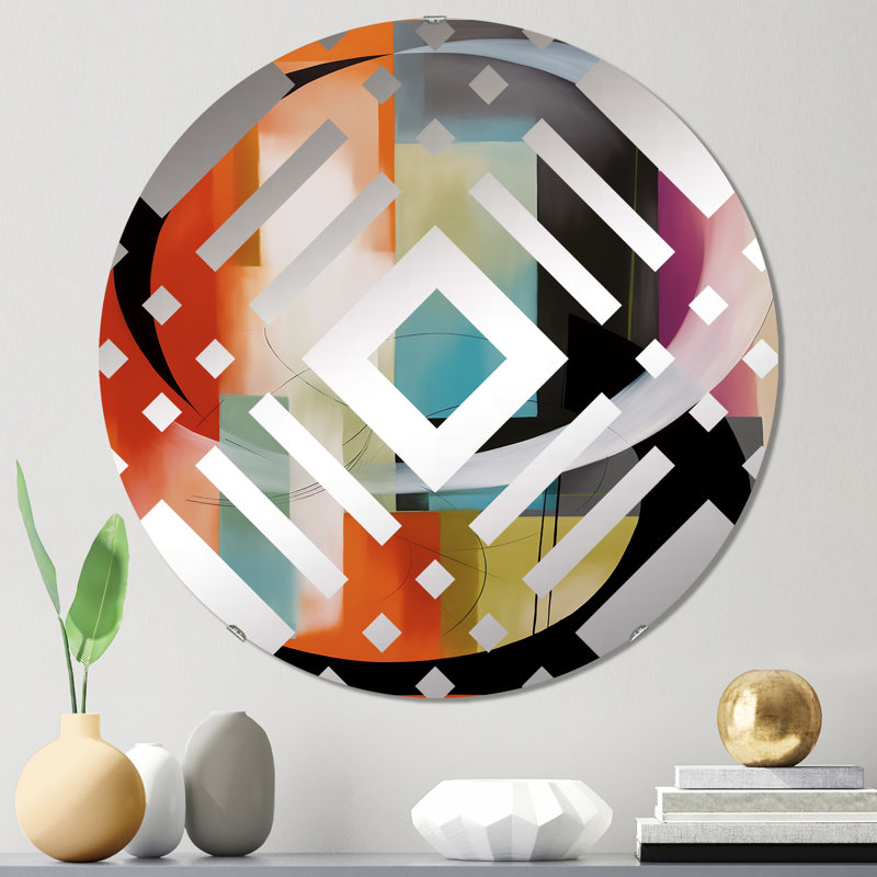 Gentrie - Miroir décoratif diamant, 23,6 po x 23,6 po