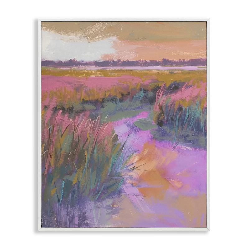 Giclée d'automne encadrée, conception par Arlington Prints, H 14 po x l 11 po, Estampe numérique encadrée blanc bord de mer