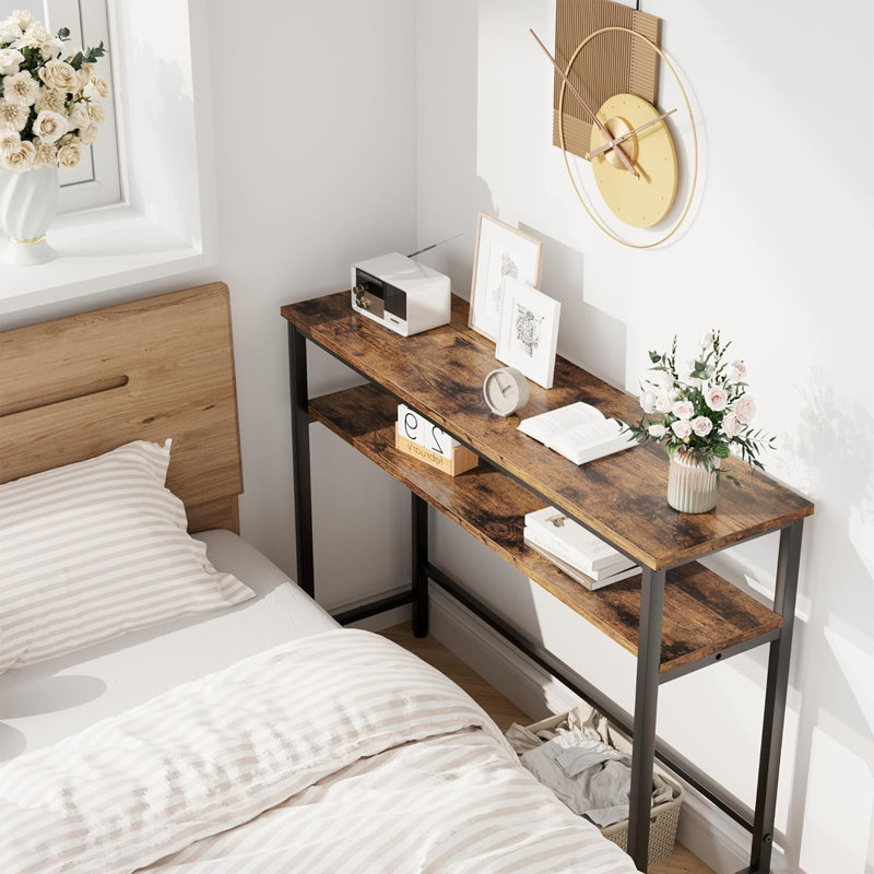 Console de 39,4 po Shalice, 31.4" H x 39.3" W x 9.1" D, Rustic Brown