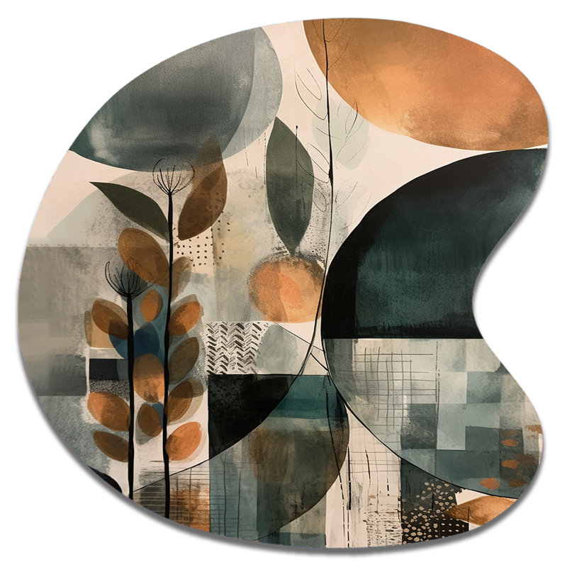 «Berlin - Asymmetric Boho Feather, art mural en métal, forme unique, sculpture murale en métal, H 27 po x l 27 po