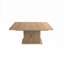 Ensemble de table de salle à manger extensible moderne de 63 à 78 po avec rangement à deux niveaux et chaises en cuir PU Denton-132714454-132714455