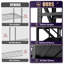Étagère de garage en métal 69 po H 69 po, tablettes de rangement en acier industrielles réglables d'une capacité de 4 000 lb, support de rangement roulant en métal pour garage, atelier et entrepôt-130529926
