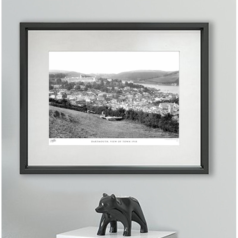Dartmouth, View Of Town 1918 - Single Picture Frame Print, 60cm H x 80cm W x 2.3cm D