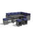 Atvars 8-Person Wicker Outdoor Sectional Seating Group with Storage Ottomans-1659559776