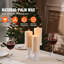 Paquet de 3 chandelles pilier non parfumées 65 heures de Noël blanc brûlant