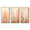 «Ethereal Goddess Of Harmony In Retro Pink Pastel», 3 pièces sur toile